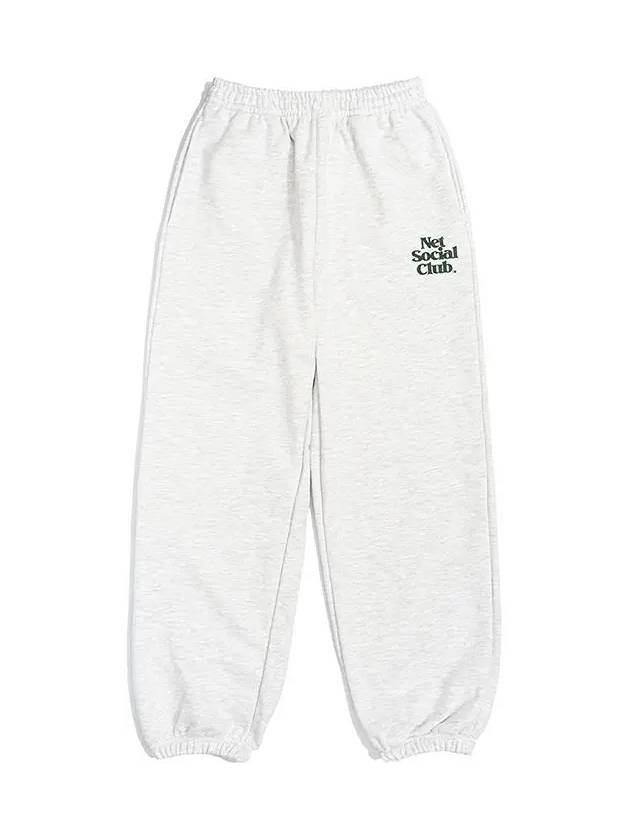 OG LOGO JOGGER PANTS LIGHT MELANGE - NET SOCIAL CLUB - BALAAN 3