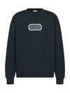 Contrast Couture Embroidery Sweatshirt Green - DIOR - BALAAN 3