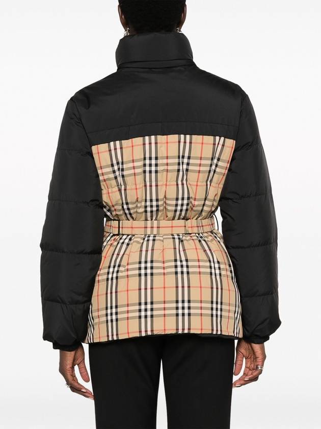 Check Reversible Down Padding Beige Black - BURBERRY - BALAAN 5