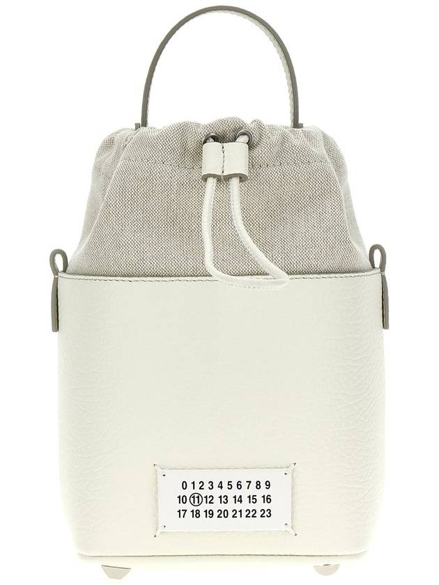 5AC Number Logo Texture Leather Bucket Bag Ivory - MAISON MARGIELA - BALAAN 2