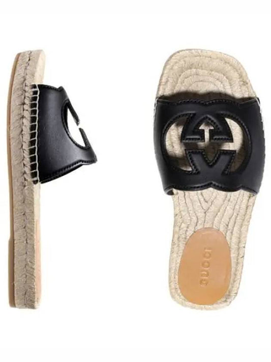 men s interlocking cut out slide sandals - GUCCI - BALAAN 1