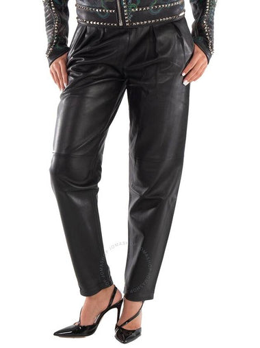 Philipp Plein 80S Fit Iconic Plein Leather Trousers, Size Medium - PHILIPP PLEIN - BALAAN 1