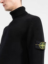 Wappen Patch Wool Turtleneck Black - STONE ISLAND - BALAAN 3