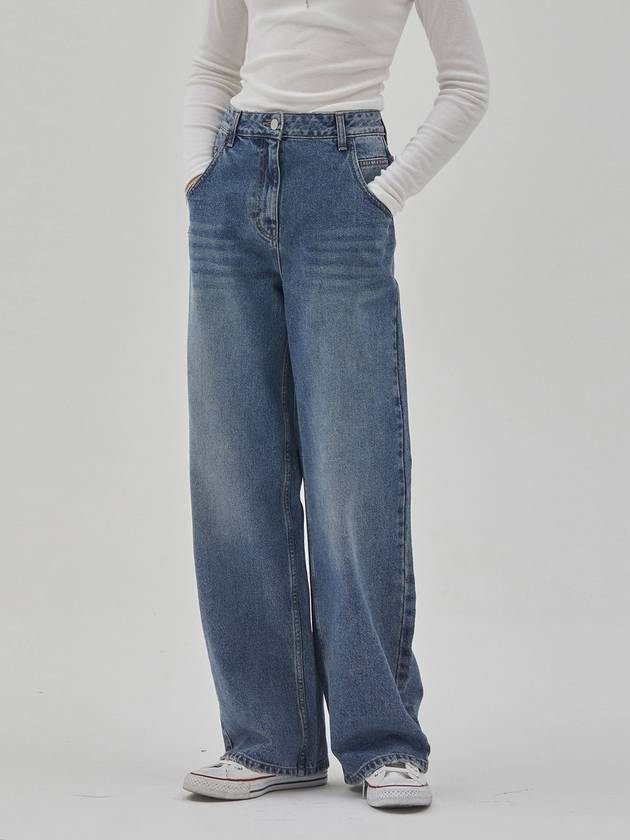 Denim Loose Wide Jeans Blue - RYUL+WAI: - BALAAN 2