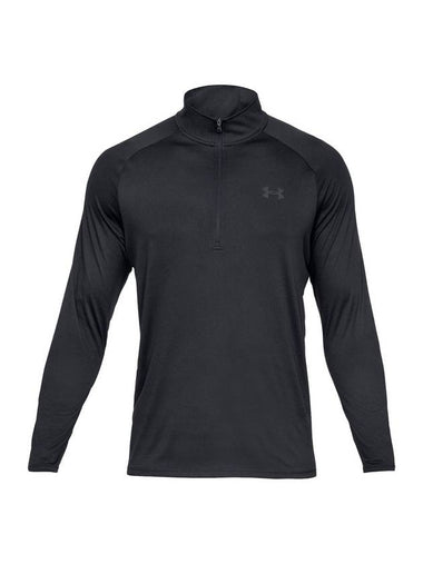 Tech Twist Half Zip Up Long Sleeve T-Shirt Black - UNDER ARMOUR - BALAAN 1