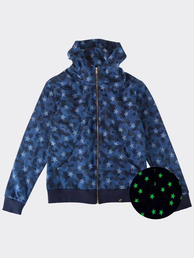 Star camo Hoodie Zip up Blue - AOX - BALAAN 6