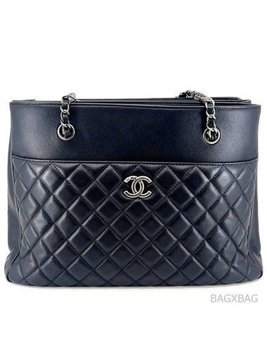 CH Season Caviar Shoulder Bag Black Silver CH42BG066 - CHANEL - BALAAN 1