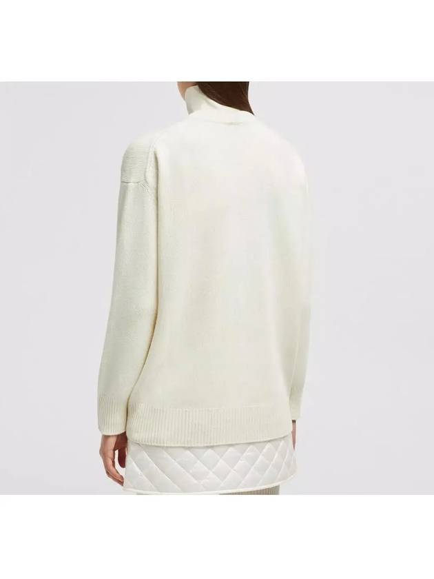 Logo Wool Knit Top Milk White - MONCLER - BALAAN 4