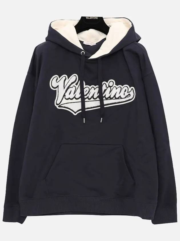 Logo Hoodie Navy - VALENTINO - BALAAN 2