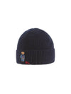 Embroidered Denim Bear Wool Beanie Navy - POLO RALPH LAUREN - BALAAN 2