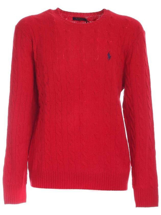 Embroidery Logo Pony Knit Top Red - POLO RALPH LAUREN - BALAAN 1