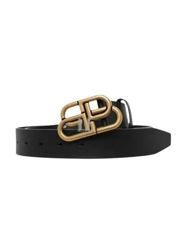 BB Logo Leather Belt Black - BALENCIAGA - BALAAN 2