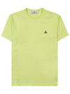 Chest ORB Logo Short Sleeve T-Shirt Light Yellow - VIVIENNE WESTWOOD - BALAAN 10