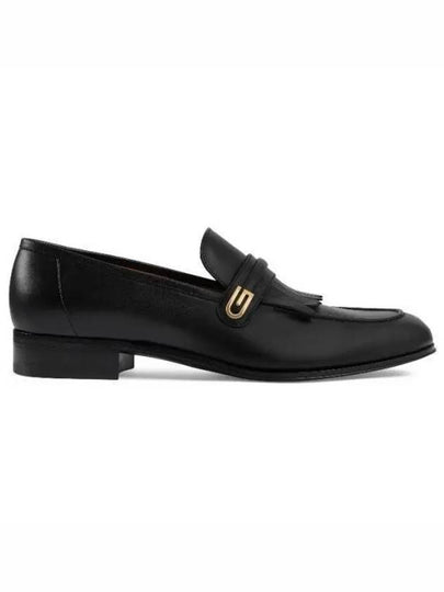 Mirror G Leather Loafers Black - GUCCI - BALAAN 2