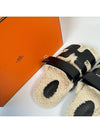 Chypre Calfskin Woolskin Sandals Noir - HERMES - BALAAN 9