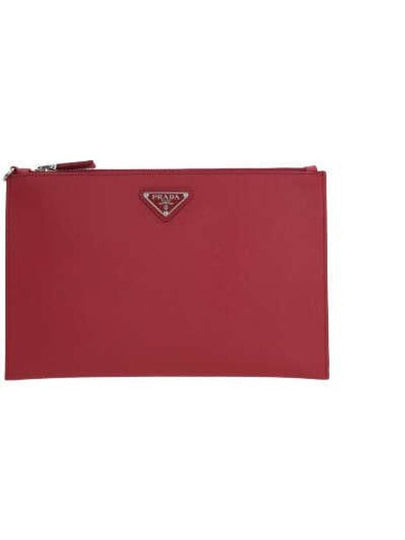 triangle logo blush bag red - PRADA - BALAAN 2