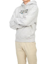 Flowers Comfort Logo Print Hoodie Light Grey Melange - MAISON KITSUNE - BALAAN 6