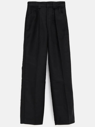 Women s Pleated Straight Pants Black - LEMAIRE - BALAAN 2