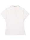 Knit Hybrid Polo T-Shirt WHITE WOMAN M3322PTS11WHT - MALBON GOLF - BALAAN 3