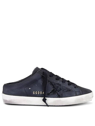 Superstar Sabot Suede Low Top Sneakers Black - GOLDEN GOOSE - BALAAN 2