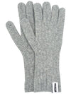 WOOL KNIT GLOVES GRAY - MACNI - BALAAN 1