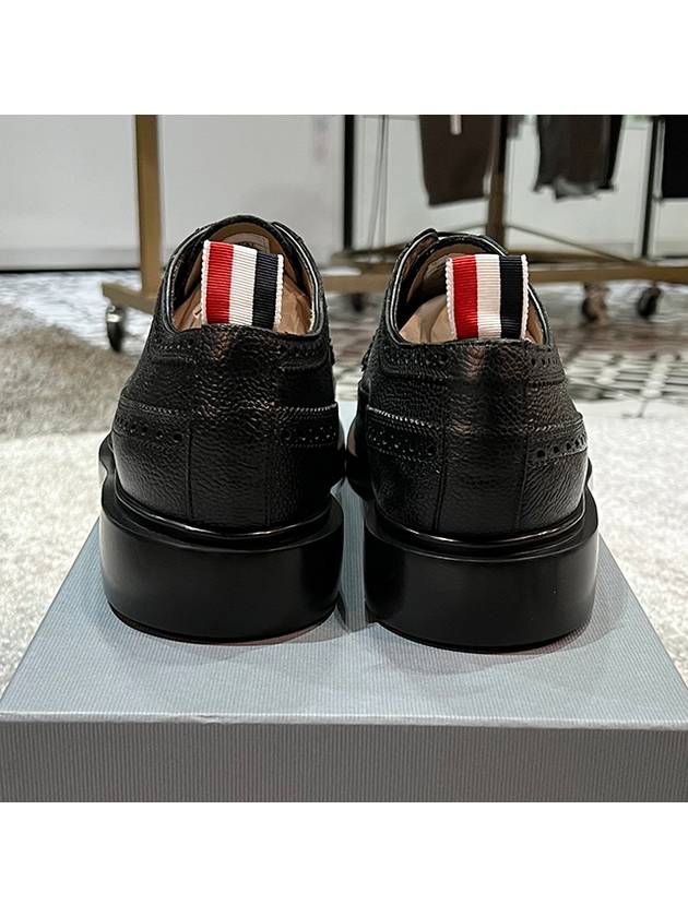 Men's Classic Long Wing Brogue Lace Up Brogue Shoes Black - THOM BROWNE - BALAAN 5