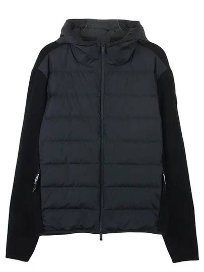 Cotton Padded Zip-Up Hoodie Black - MONCLER - BALAAN 2