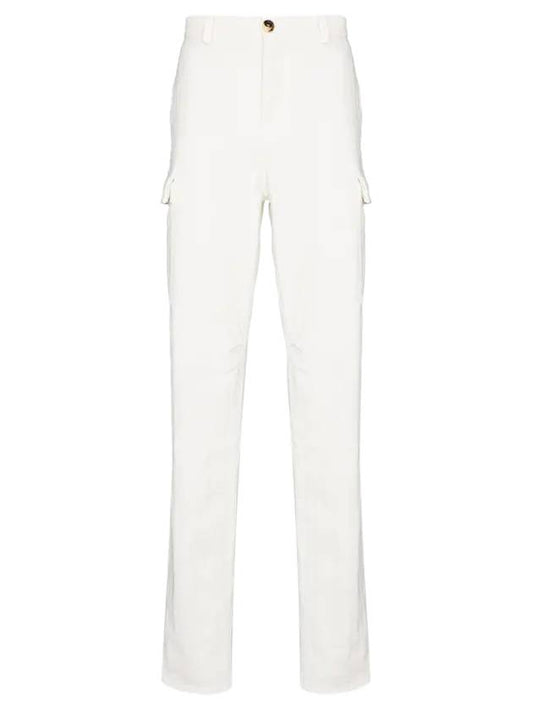 Men's Oversized Straight Pants White - BRUNELLO CUCINELLI - BALAAN.