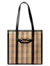 Vintage Check Canvas Tote Bag Beige - BURBERRY - BALAAN 2