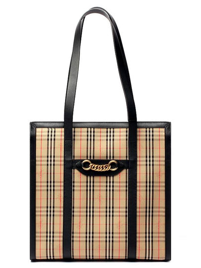 Vintage Check Canvas Tote Bag Beige - BURBERRY - BALAAN 2