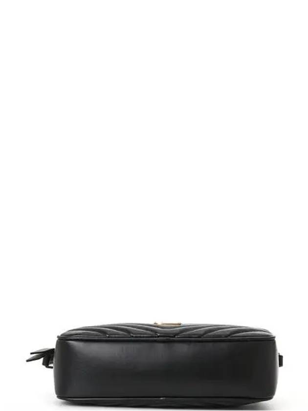 Lou Logo Quilting Cross Bag Black - SAINT LAURENT - BALAAN 5