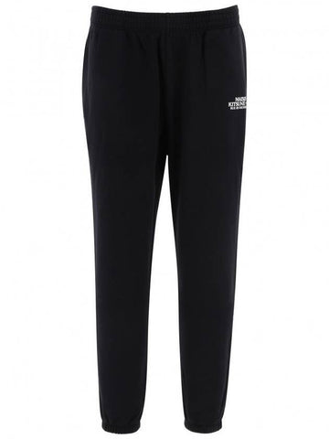 Logo Jogger Baggy Pants Black - MAISON KITSUNE - BALAAN.