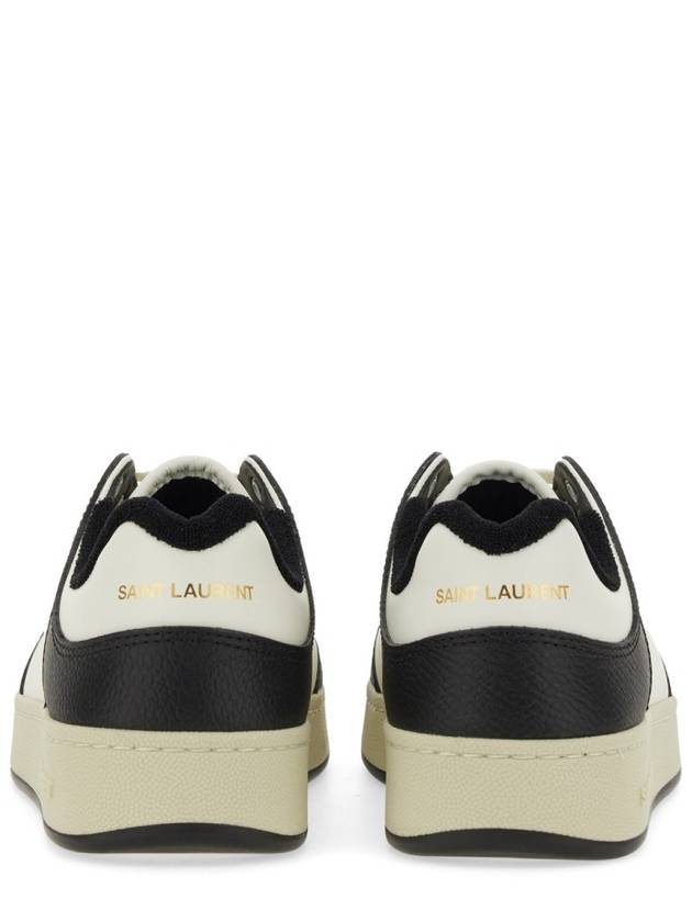 SL 61 Low Top Sneakers Black White - SAINT LAURENT - BALAAN 6