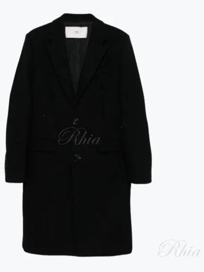 Wool Single Coat Black - AMI - BALAAN 2