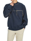 Le Fio Embroidered Logo Sweatshirt Navy - JACQUEMUS - BALAAN 6