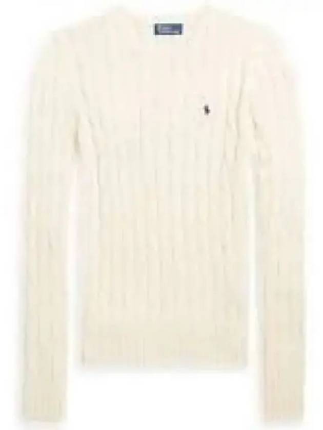 30 Points W Slim Fit Cable Knit Sweater Cream - POLO RALPH LAUREN - BALAAN 2