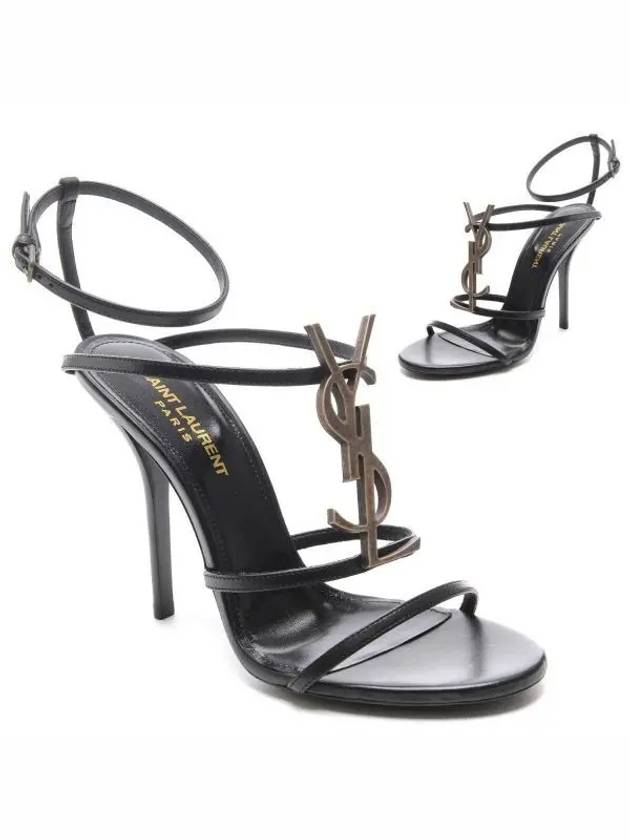 Women's Sassandra Sandals Heels Black - SAINT LAURENT - BALAAN 2