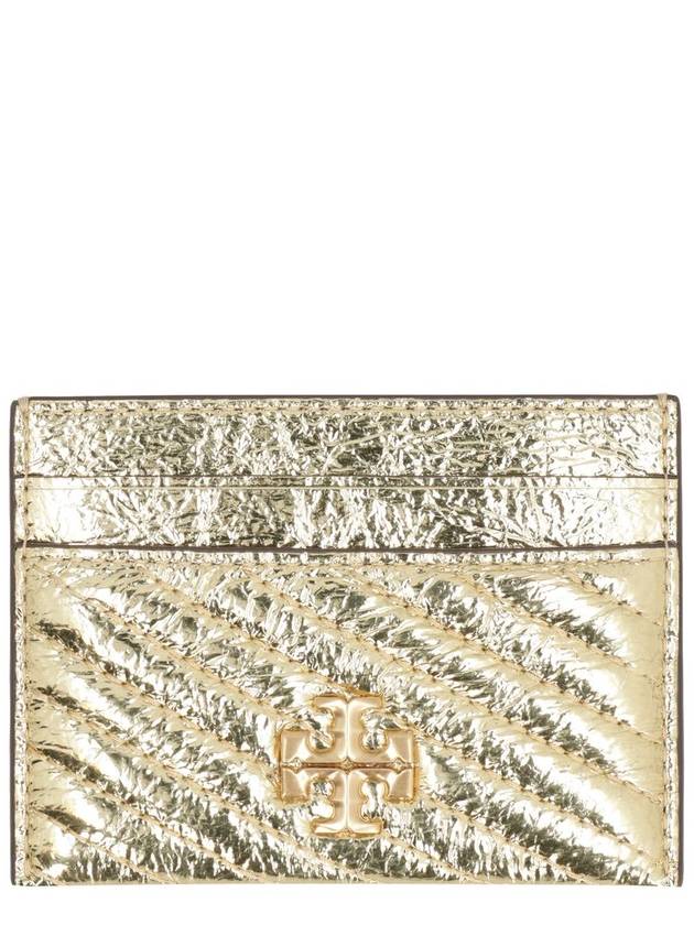 Tory Burch Kira Metallic Leather Card Holder - TORY BURCH - BALAAN 1