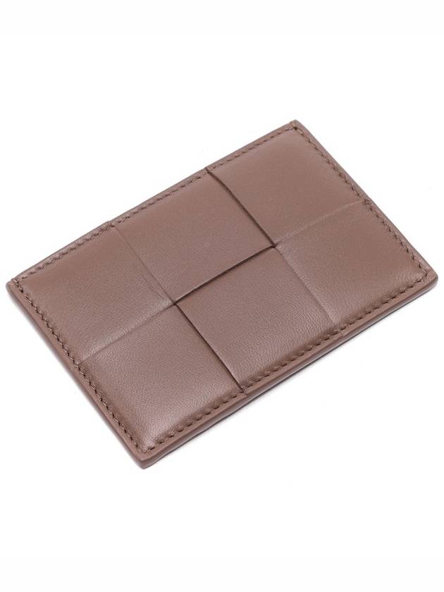 Intrecciato Lambskin Calfskin Card Wallet Taupe Grey - BOTTEGA VENETA - BALAAN 6