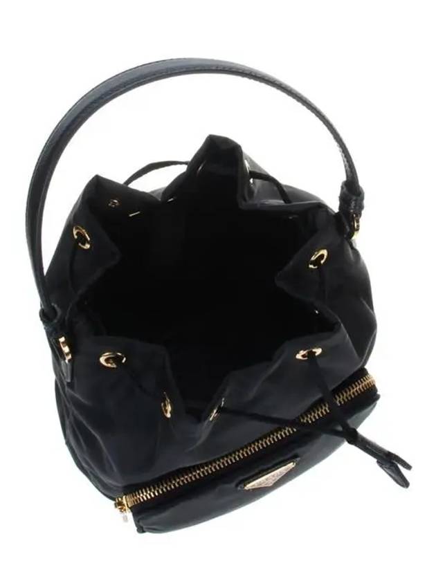 Duet Re-Nylon Bucket Bag Black Gold - PRADA - BALAAN 5