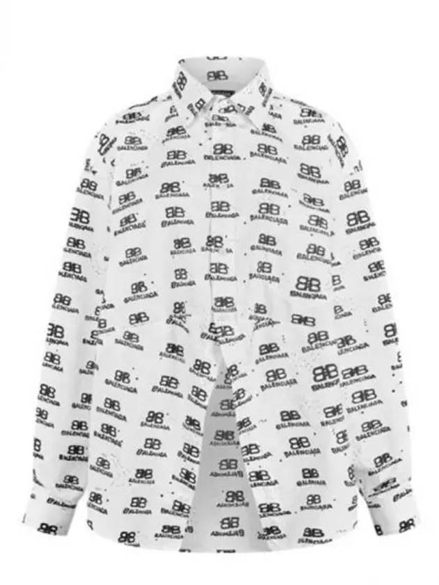 Hand Drone BB Icon Swing Shirt White 725390 TNL89 - BALENCIAGA - BALAAN 1