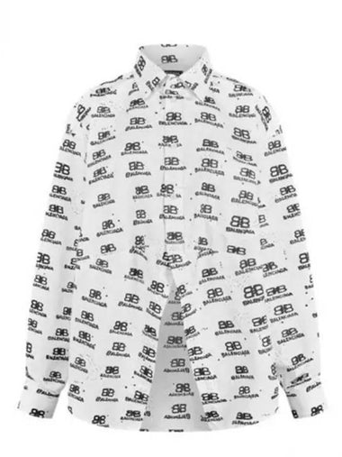 Hand Drone BB Icon Swing Shirt White 725390 TNL89 - BALENCIAGA - BALAAN 1