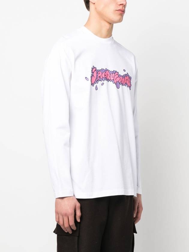 Desenho Manches Longues Daisy Logo Cotton Long Sleeve T-Shirt White - JACQUEMUS - BALAAN 5