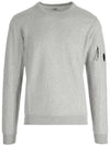 Light Fleece Sweatshirt Grey Melange - CP COMPANY - BALAAN 3