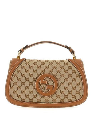 Blondie GG Canvas Medium Top Handle Bag Beige Ebony - GUCCI - BALAAN 1