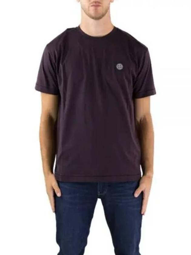 Cotton Jersey Slim Fit Short Sleeve T Shirt Dark Burgundy - STONE ISLAND - BALAAN 2