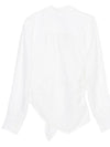 Le Chemise Bahia Tied Sash Shirt White - JACQUEMUS - BALAAN 3