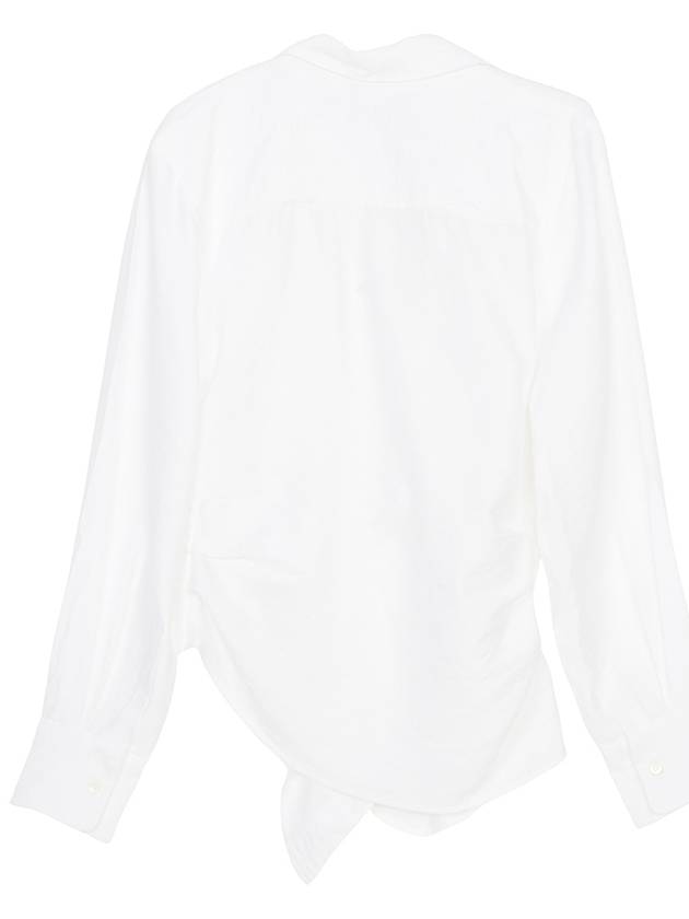 Le Chemise Bahia Tied Sash Shirt White - JACQUEMUS - BALAAN 3