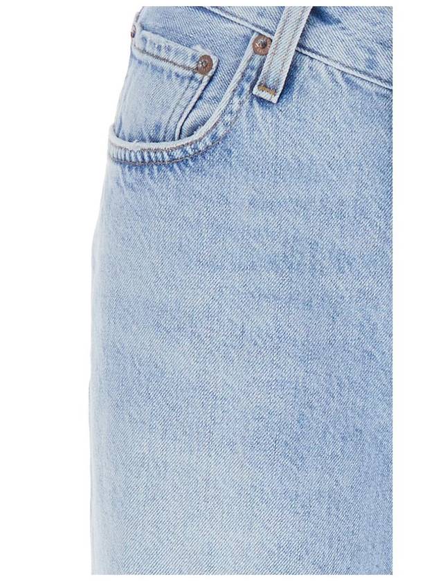 Blue Jeans With Wide Leg And Logo Patch On The Rear In Denim Woman - AGOLDE - BALAAN 3