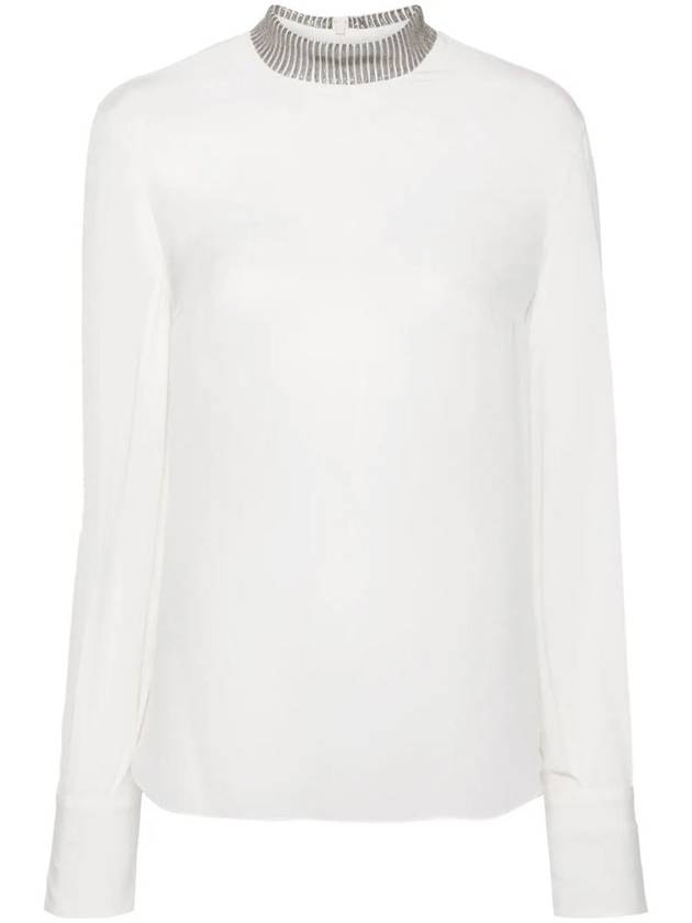 Brunello Cucinelli Blouse With Monili Detail - BRUNELLO CUCINELLI - BALAAN 1